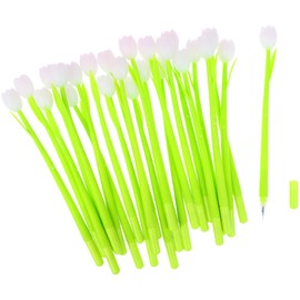 24 PCS Color Changing Flower Pens Tulip Ballpoint Pens 0.5 mm Black Gel Ink Rollerball Pen Novelty Design Flower Style Gel Pen for Home Office School Party Kids Gift