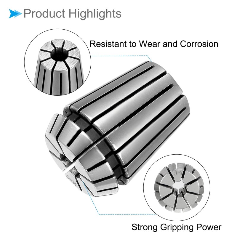 CoCud Spring Collet Chuck, ER-25 Spring Collet 8mm Clamping Diameter,