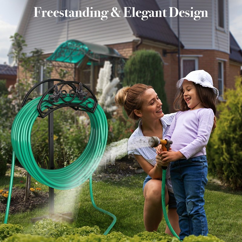 Winpull Garden Hose Holder Detachable, Heavy Duty Metal Water Hose