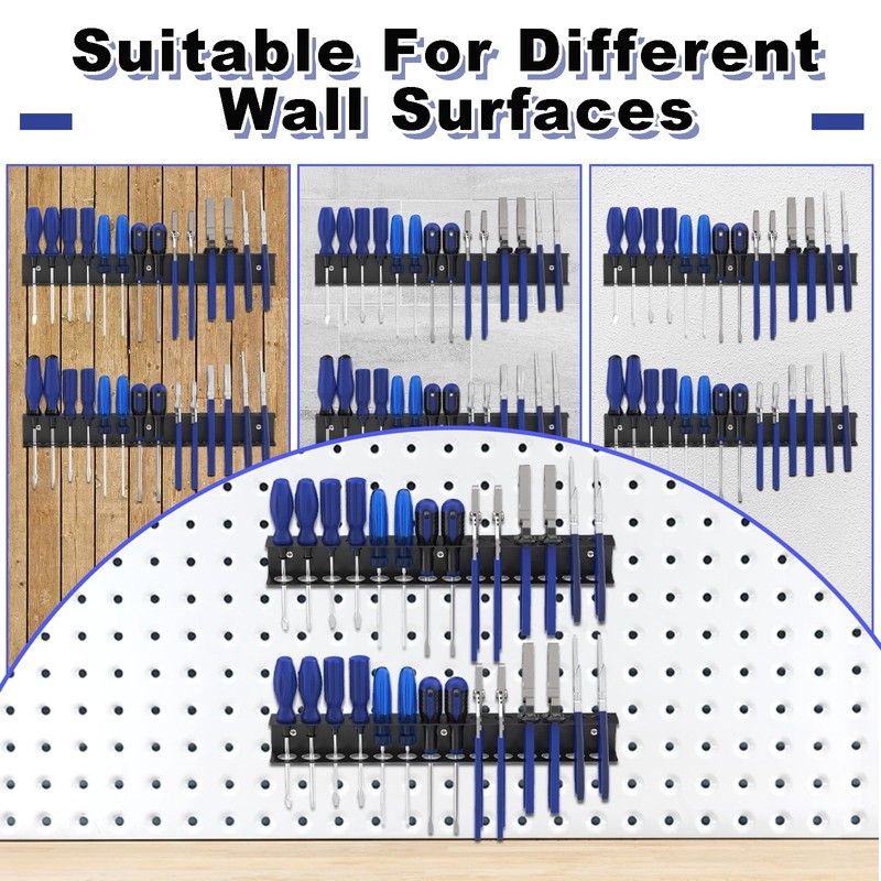 iCHKED Screwdriver Organizer Wall Mount, Screw Driver Holder,Metal Plier Rack