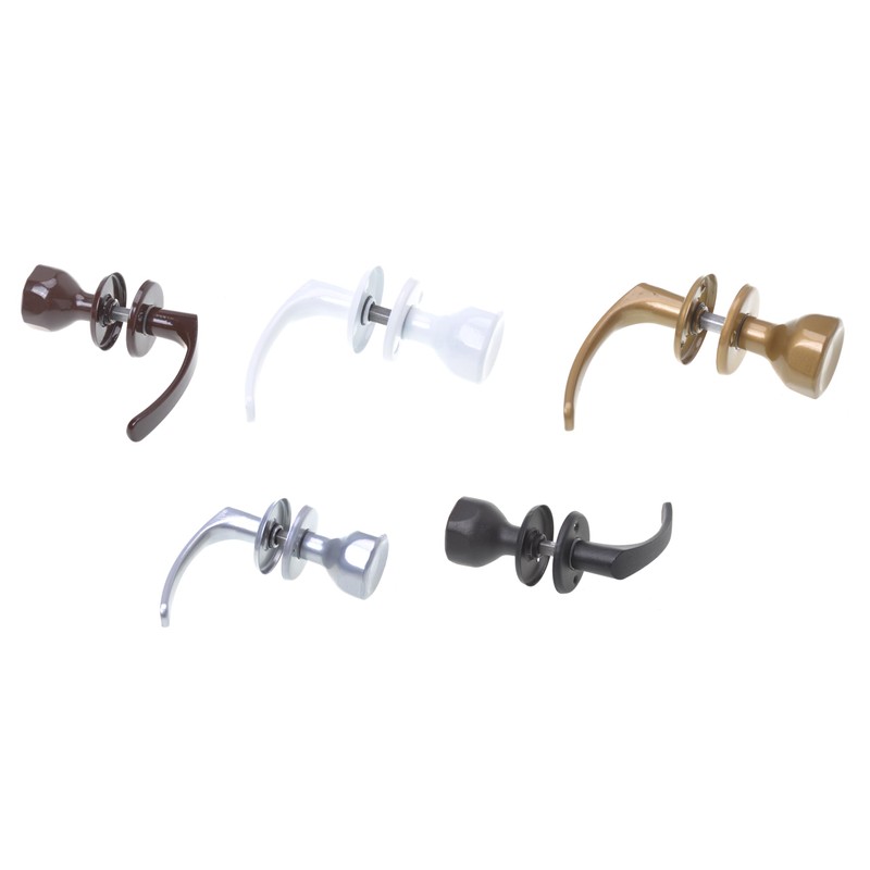 Aqbau® Door Handle with Door Knob Rotatable | Button Push