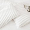 Andency Fluffy Queen Comforter Set, Super Soft White Comforters Queen