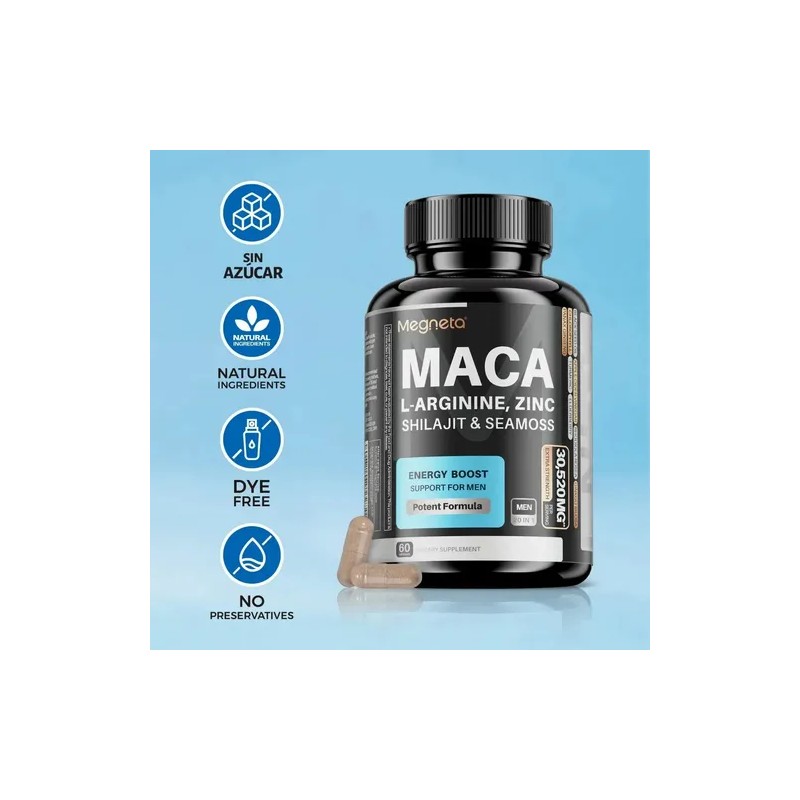 Suplemento Con Maca Y L-arginina Energía Y Rendimiento 60cáp