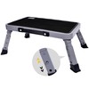 3 Levels Adjustable Folding Step Stool,Foldable RV Step Stool,Safer Metal