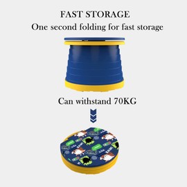 Toddler Travel Foldable Potty Seat Toilet Travel Potty Chair For Toddler Baby Kids Travel Camping Park Indoor/Outdoor On The Go Potty(BLUE)