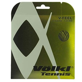 Volkl v-feel – Cuerda para raqueta de tenis, Negro/Plateado