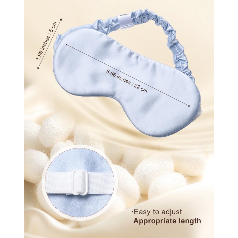 WELROG Double Layer 19 Momme Silk Sleep Cap with Silk