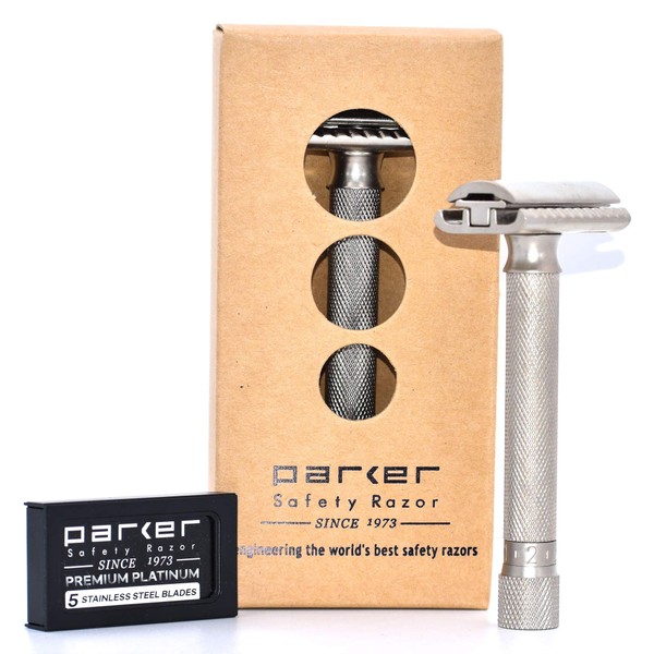 Parker safety razor Variant Adjustable Chrome + 5 Razor Blades