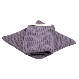 Organic Cotton Danish Knitted Pot Holders/Hot Pads Made with Thick 100%-Certified Organic Cotton - Danish Design | Made in India (Dark Dusty Purple Organic)