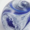 OneWorld Memorials Blue Glass Marble Swirl Ashes Keepsake Urn -