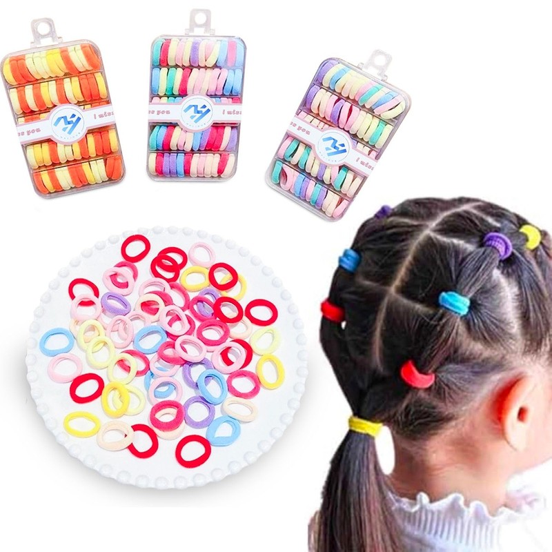 60pcs/box Rubber band baby cute Hair Circle Elastic Good Rope