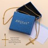 RWQIAN Cross Necklace for Men - Black Stainless Steel Bible