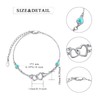 Turquoise Bracelet for Women 925 Sterling Silver Double Heart Bracelets