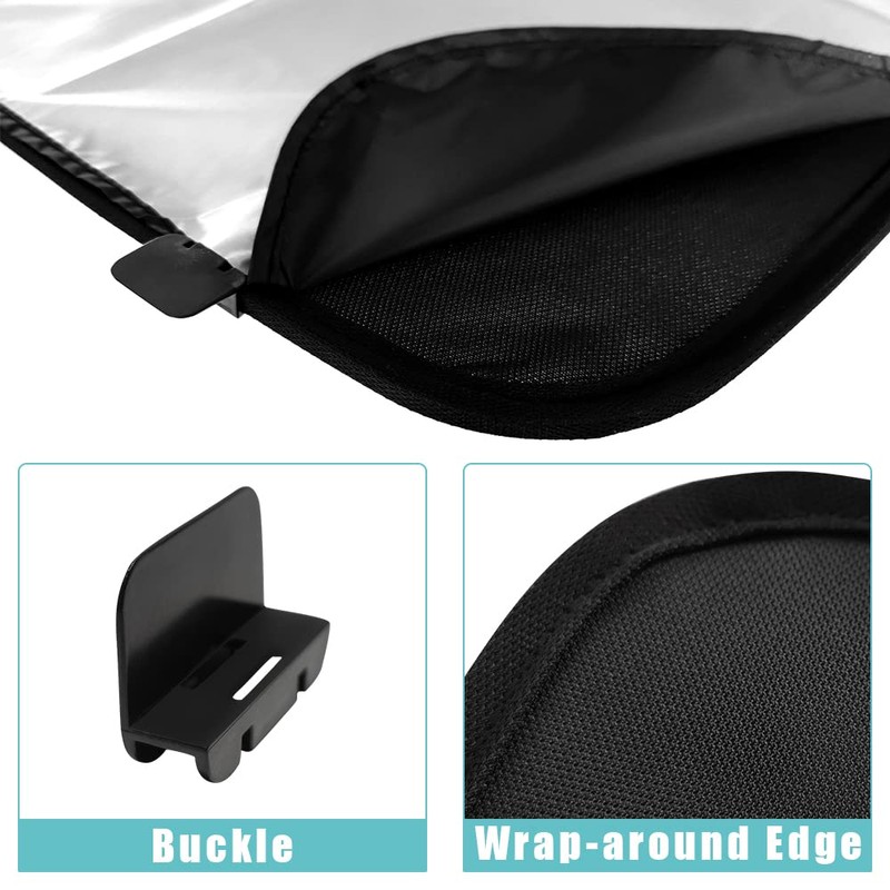 BestEvMod for Rivian R1T Foldable Roof Sunshade 2 Layer Accessories,Sunroof