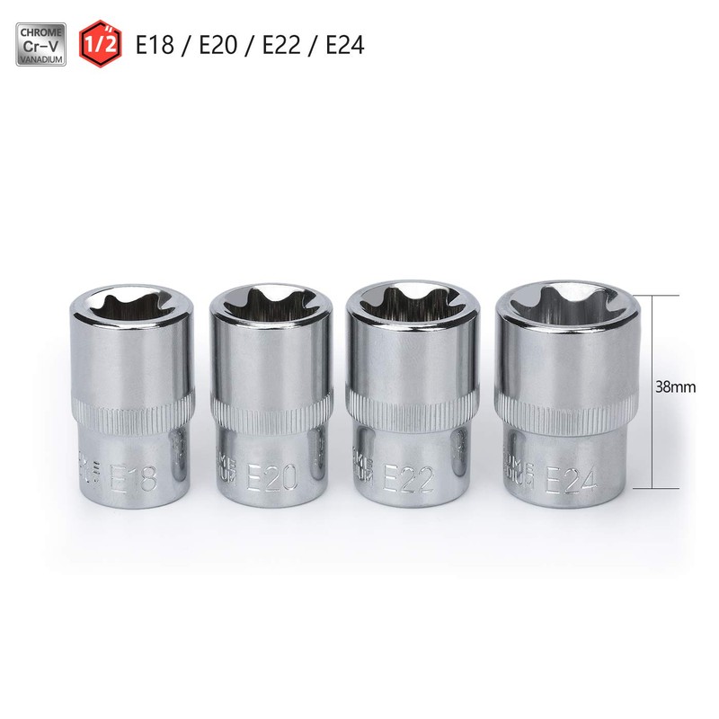 oumuik 14 Piece E Star Torx Socket Set E4-E24 on