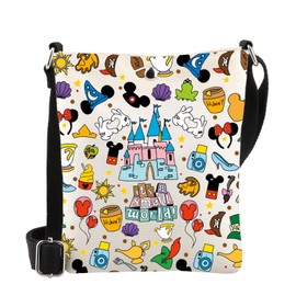 WSNANG Magic Kingdom Inspired Tote Bag It's a Small World Shoulder Bag Magic Castle Tale Gift Family Trip Gift (small world CB)