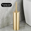 FALANGSHI FR07 Stainless Steel Toilet Brush and Holder Set, Brushed