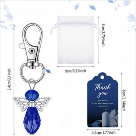 Metacipher 30 Set Funeral Favors with Angel Keychains for Guests