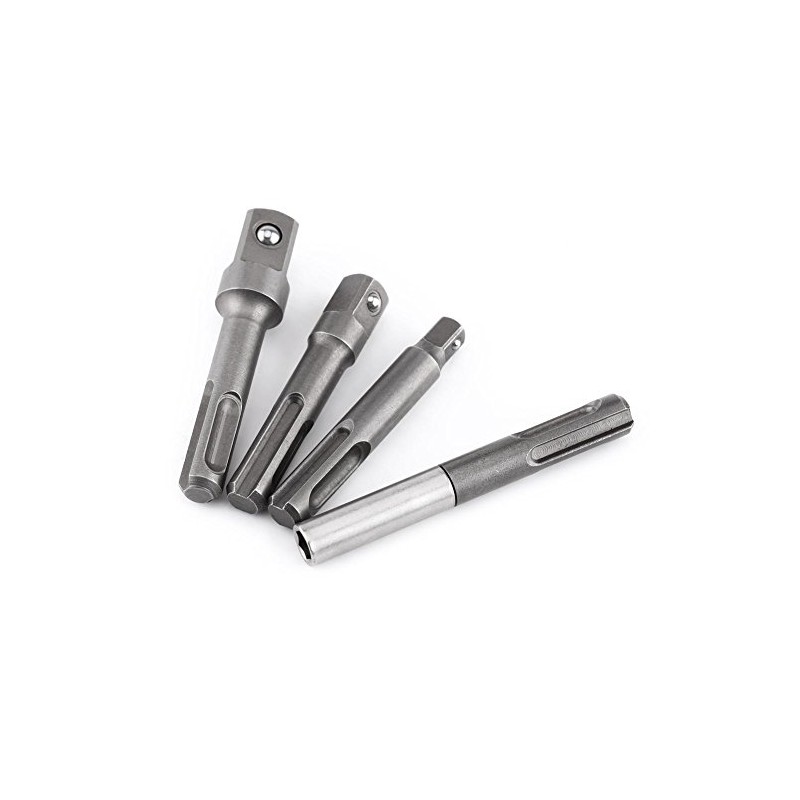 4Pcs Extension Adapter Set SDS Chuck Adapter 1/4" Hex Socket