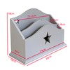 GreyZouq Grey Letter Rack with Star Design