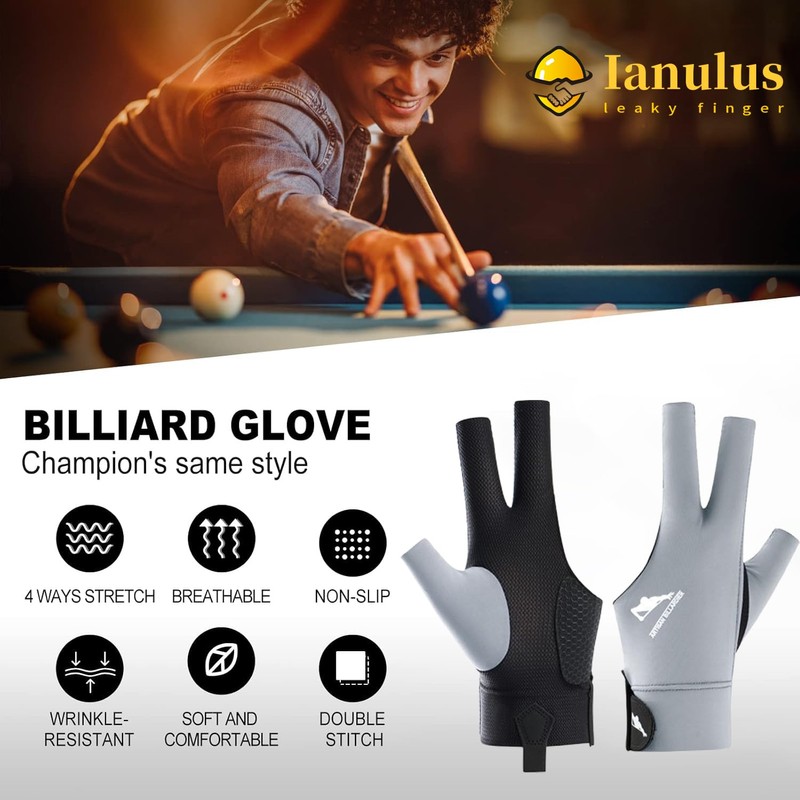 Snooker Gloves, Billiard Billiard Gloves, Billiard Pool Cue Glove, Non-Slip