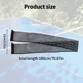 Lyreh 2pcs Ping Pong Nets, 70.87x5.91in Table Tennis Replacement Net for Both Indoor and Outdoor School Gym Table Tennis Nets Replacing Accessories