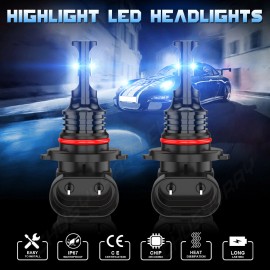 CHUSYYRAY 9005 9006 LED Headlights Kit Combo Bulbs 10000K High Low Beam Super Bright US