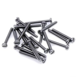 M6 (6mm x 25mm) Slot Cheese Machine Screw (Bolt) - Stainless Steel (A2) (Pack of 20)