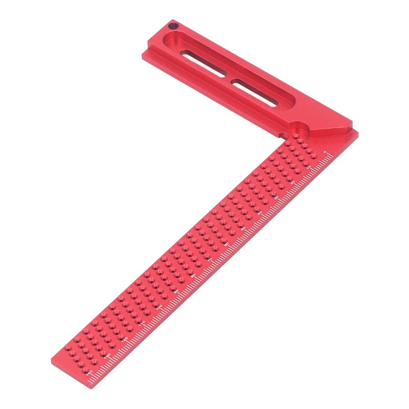 Hole Scribing Ruler Aluminium Alloy Woodworking Right Angle Ruler 45