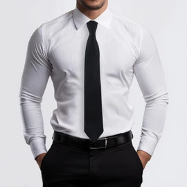 TigerTie - Fashionable men's designer tie in black matt, fine and subtle, unicolor, fashionable 7 cm width, ideal for funerals as well as for business appointments, festive occasions and leisure