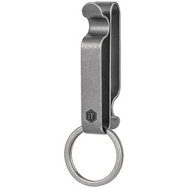 KeyUnity Titanium Carabiner Keyring, Key Ring Clips, Titanium Keyring, Key Chains For Men, EDC Belt Loop Keychain Clip, Double Side Quick Release Key Holder with Detachable Key Ring
