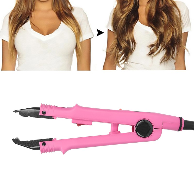 Professional Hair Extension Iron Household Hair Connector Styling Tool Pink