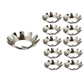 Stainless Steel Toothed Plate Washers, Set of 10 (M6)