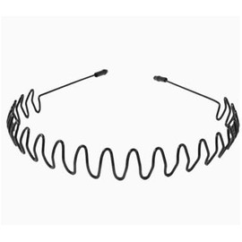 Metal Headbands Wavy Sports Fashion Hair Black Simple Headwear