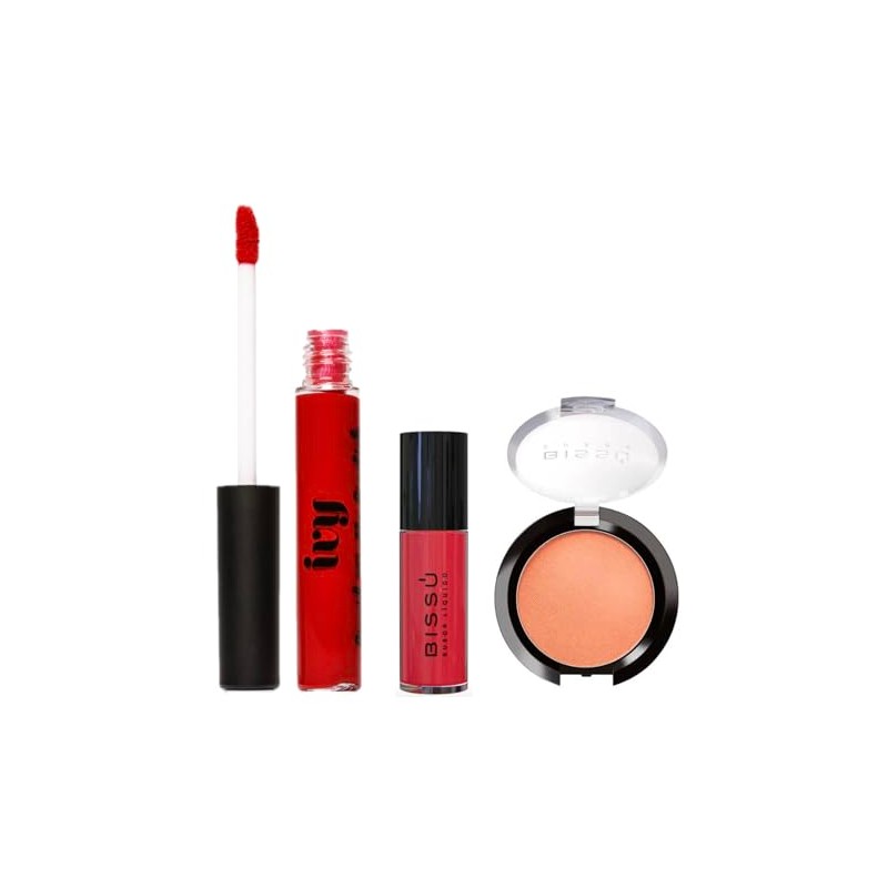 Kit Maquillaje Incluye Rubor Liquido, Rubor en Polvo Bissu y