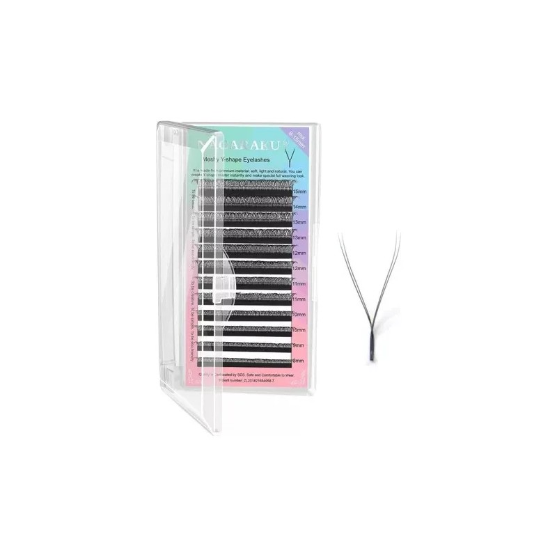 Paquete De Extensiones De Pestañas Nagaraku Con Diseño En Y