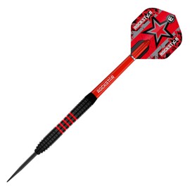 WINMAU Joe Cullen The Rockstar 20 Gram Professional Brass Darts Set with Flights and Stems (Shafts)
