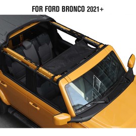 Jimen for 2021+ Bronco Hammock, Car Roof Top Hammock Compatible with Ford Bronco 2 Door 4 Door 2021-2023 (Black)