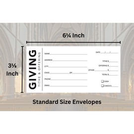 500 Tithes and Offering Envelopes for Church | Tithe Envelopes for Church | USA Company | "Giving" Theme