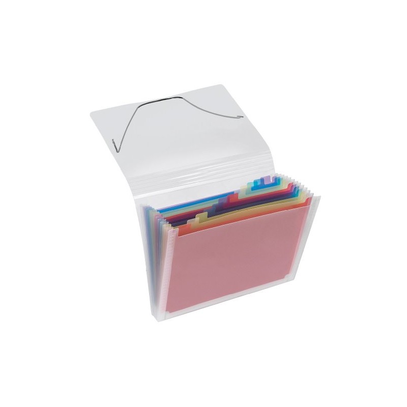 VELOFLEX 4446290 - Fächermappe Crystal DIN A4, mit 12 Fächern