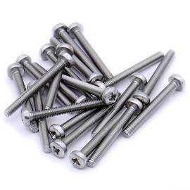 M3 (3mm x 50mm) Pozi Pan Machine Screw (Bolt) - Stainless Steel (A2) (Pack of 20)