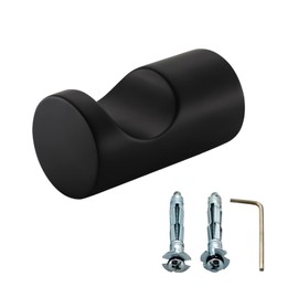 LOWCUS YB0403BL High-end Repalcement for Moen Align Bathroom tub Kitchen Bedroom Single Robe Hook, Matte Black