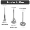 45Pcs Wire Brushes Set,Steel Wire Wheels Pen Brushes Set Kit