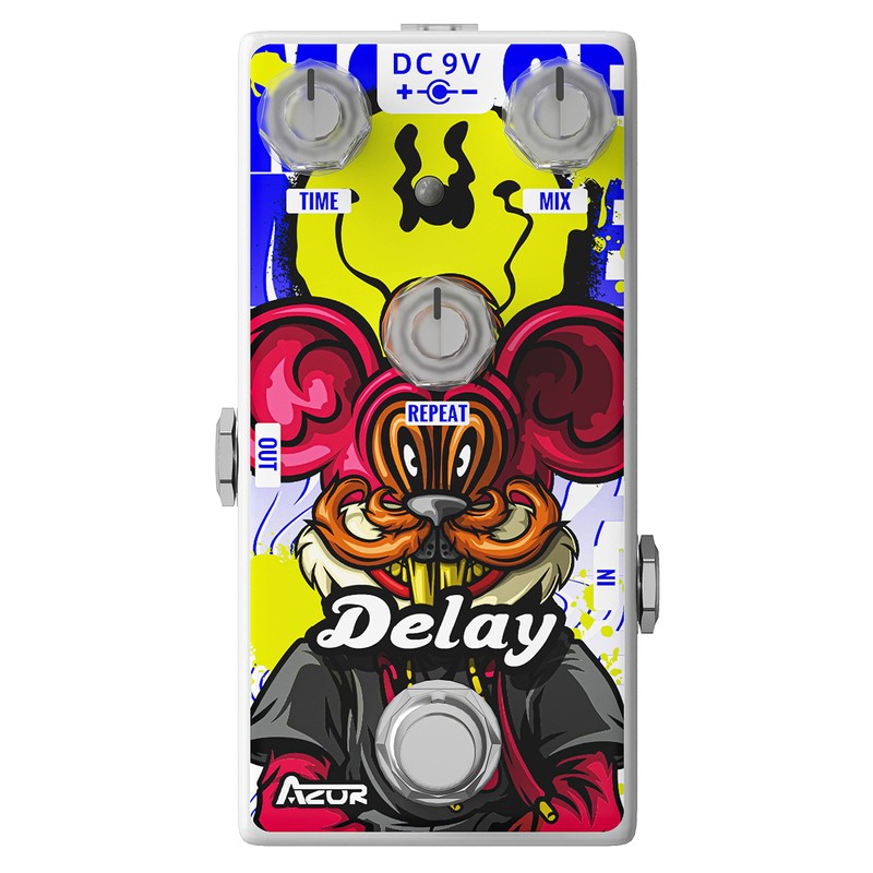 AZOR Delay Guitar Pedal, Digital Effect Mouse Vintage Delay Pedal