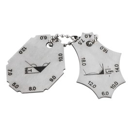 Laroal Fillet Weld Gauge Set Welding Gauge Fillet Weld Tee Joint Welding Throat Depth Leg Length Gauge Ruler Two Piece Gauge Welding Tool Silver