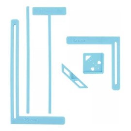 Kit Completo De Reglas De Encuadernación, Pack De 6 Piezas, Plantillas, Album de Recortes, Scrapbooking (Azul)
