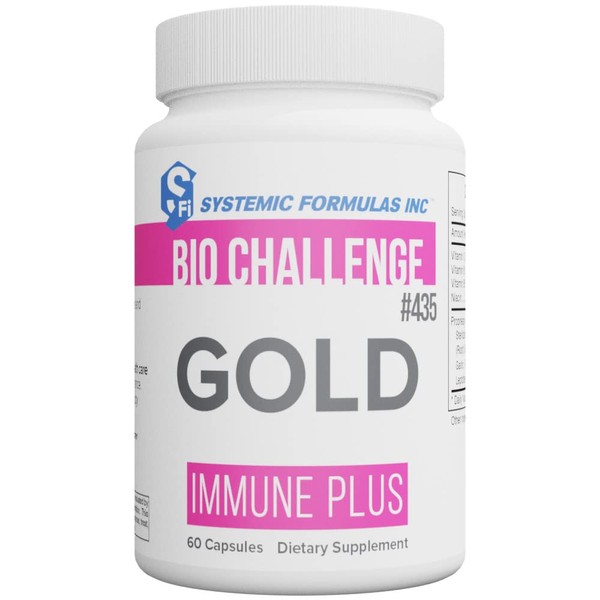 Systemic Formulas Gold Immune Plus - General Immune Support, 60 Capsules, Bio Challenge 435. Immune Builder.