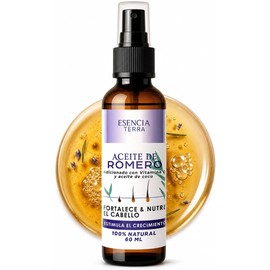 Aceite de romero para el crecimiento del cabello - Anticaída - Repara cabello seco y maltratado Hidrata, nutre, fortalece