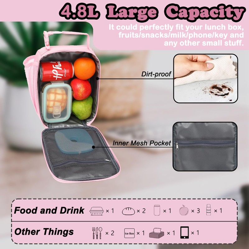 FlowFly Lunch box Insulated Soft Bag Mini Cooler Back to