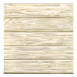 COMSTICKC Peel and Stick Faux Wood Wall Sticker Wall Panels, 10 Pcs of 12" x 12", Ultra-Light Thin PVC 3D Fake Wood Shiplap Self-Adhesive Wall Covering Wallpaper for Interior Farmhouse Decor, Yellow